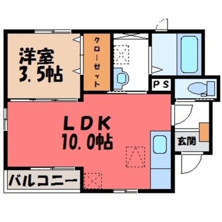 大平下駅 徒歩5分 1階の物件間取画像